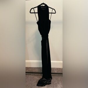 Vince Camuto Black Velvet Jumpsuit
